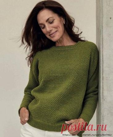ДЖЕМПЕР РЕЛЬЕФНЫМ УЗОРОМ. КРЮЧОК.