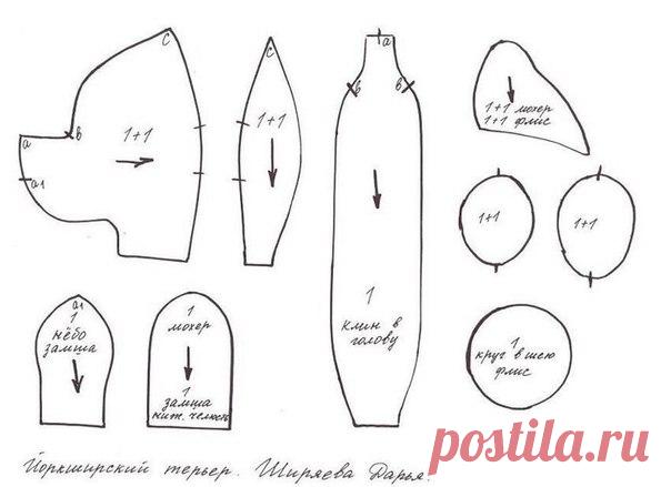 Йоркширский терьер - почти настоящий!
Автор выкройки - Дарья Ширяева

#кукольная_мастерская_выкройки