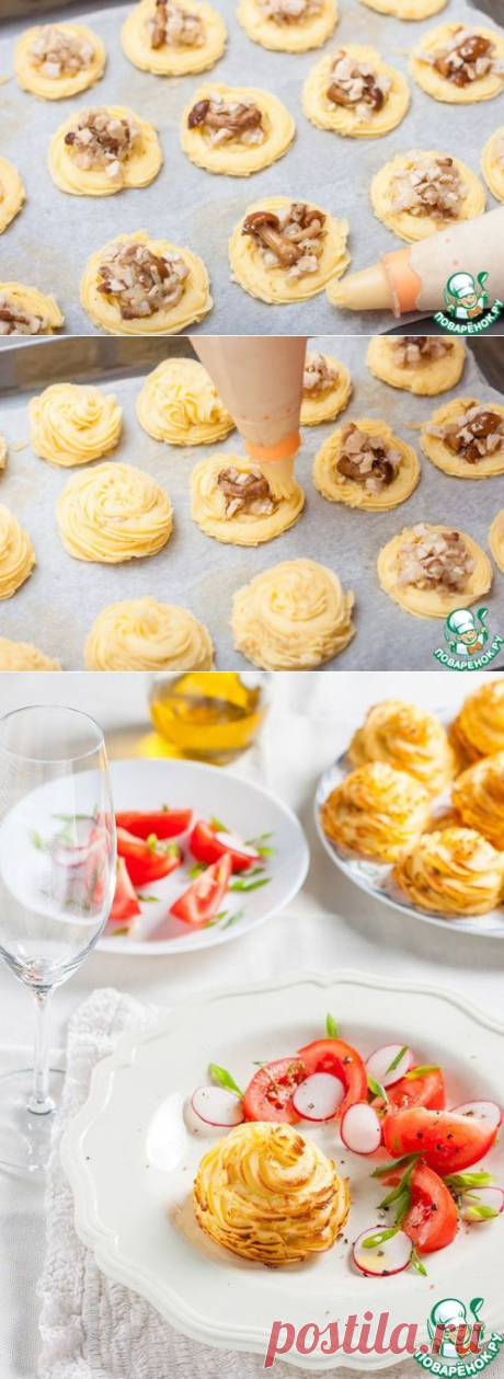 Праздничный картофель &quot;Дюшес&quot; (розочки из картофеля)