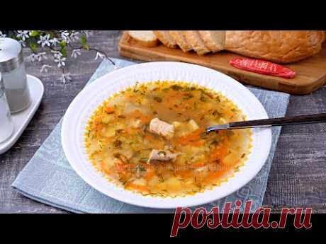 🐟Рыбный суп из консервированной горбуши с пшеном! Проще некуда! Вкусный супчик на скорую руку!