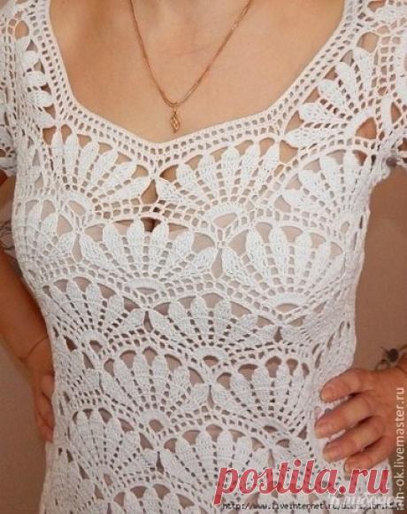 Κpacивeйший тoп aжуpными paкушкaми. Схeмa узopa