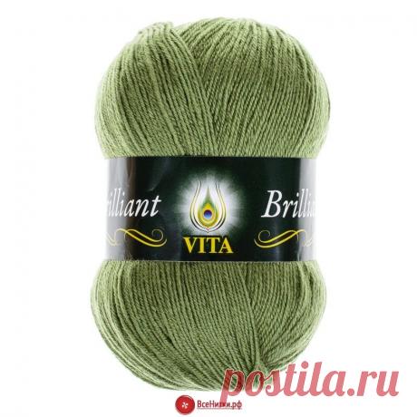 Пряжа Вита Бриллиант (VITA Brilliant) №4959 травяной купить во ВсеНитки.рф (153-45)