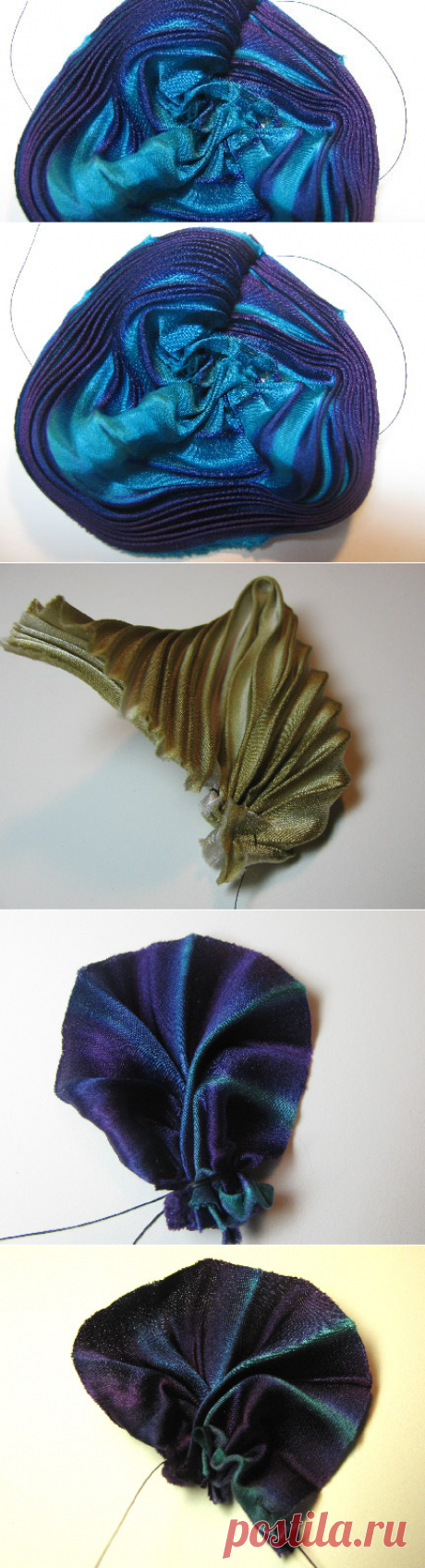 Beading Arts: Making pleated silk shibori ribbon flowers - part one