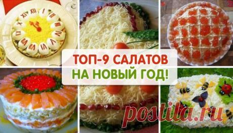 ТОП-9 рецептов салатов на Новый Год | Naget.Ru