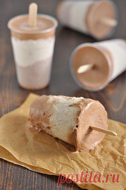 Сливочно-бананово-шоколадное мороженое. .