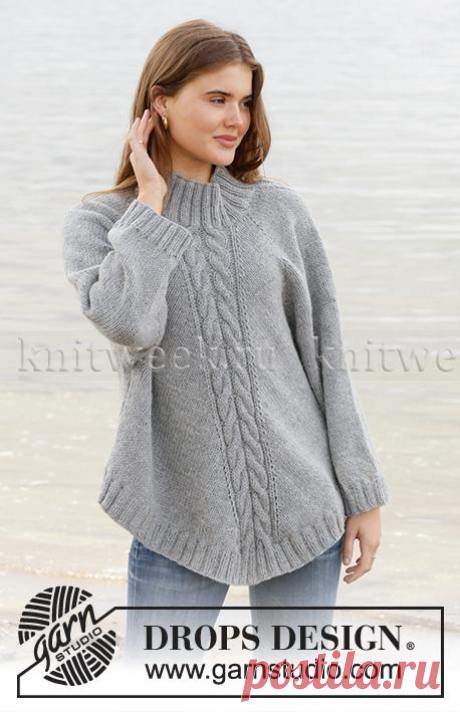 Новинка с сайта Knitweek.ru.Джемпер "Северянин" спицами от Дропс