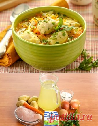 Суп с мясными клецками за 35 минут - рецепт с фото от Простоквашино