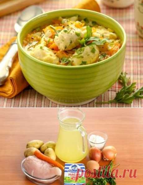 Суп с мясными клецками за 35 минут - рецепт с фото от Простоквашино