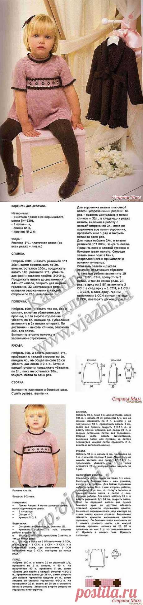 Розовое платье для девочки.