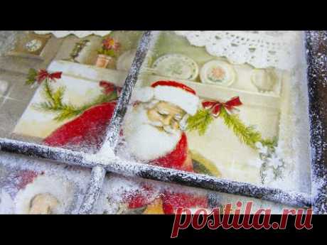 НЕВЕРОЯТНЫЙ НОВОГОДНИЙ ДЕКОР🎄 Окно из фоторамки❄️ Эффект инея на стекле❄️ Декупаж❄️ DIY