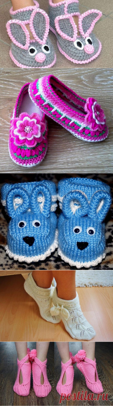 Вязание тапочек спицами для начинающих