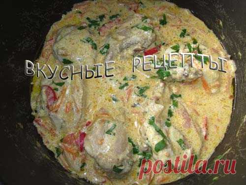 Курица в сметане в мультиварке