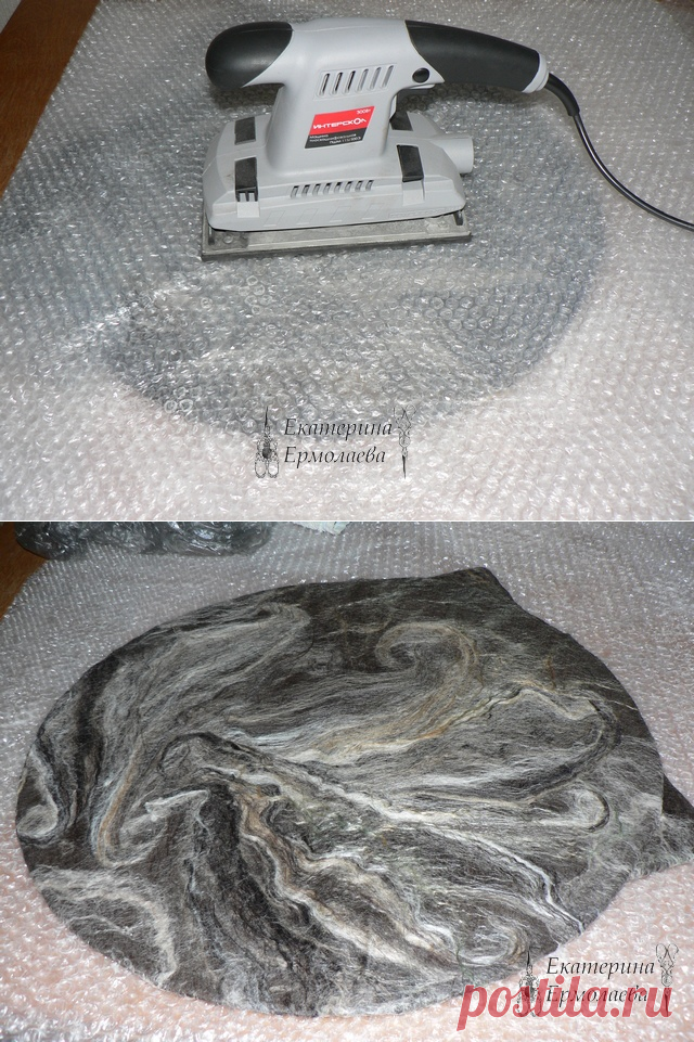 Валяние берета с высокой ножкой на 3D-шаблоне. Часть 2 - Ярмарка Мастеров - ручная работа, handmade