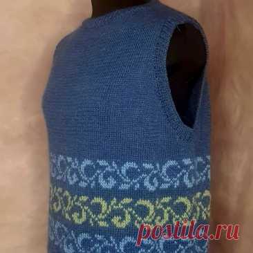 МК по вязанию жилета с плечем погон. #мкповязанию #каксвязатьжилет #плечопогон#вязаныйжилет #жилетспицами #жаккард #рутуб #мастеркласс #вязание #мк #женщинасоспицами