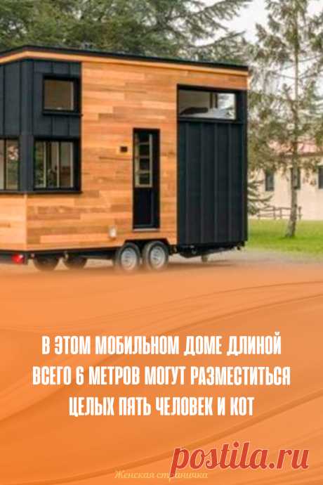 В этом мобильном доме длиной всего 6 метров могут разместиться целых пять человек и кот