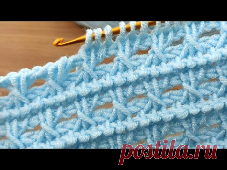 PERFECT👌💯 🤞Tasarım🤞 ~Trend~ Super Easy Tunisian Crochet Knitting for beginners online Tutorial