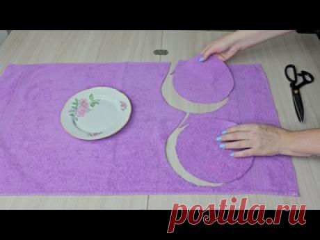 РЕЖУ СТАРОЕ ПОЛОТЕНЦЕ И ШЬЮ ПОЛЕЗНЫЕ ДЛЯ КУХНИ ВЕЩИ!