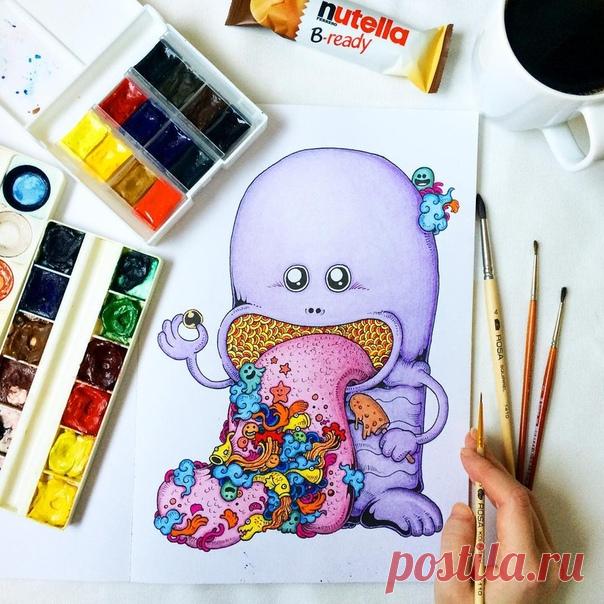 Знаете, как можно классно начать утро понедельника? Встать немного пораньше и заняться творчеством – например, раскрасить смешных и таких разных дудлов. Хорошее настроение на весь день обеспечено! «Дудломания» –> Все страницы раскрашены @linakruk