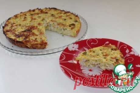 Заливной пирог с курицей и кабачком - кулинарный рецепт