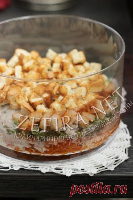 Салат из рыбы с морковью и сухариками - домашние рецепты с фото