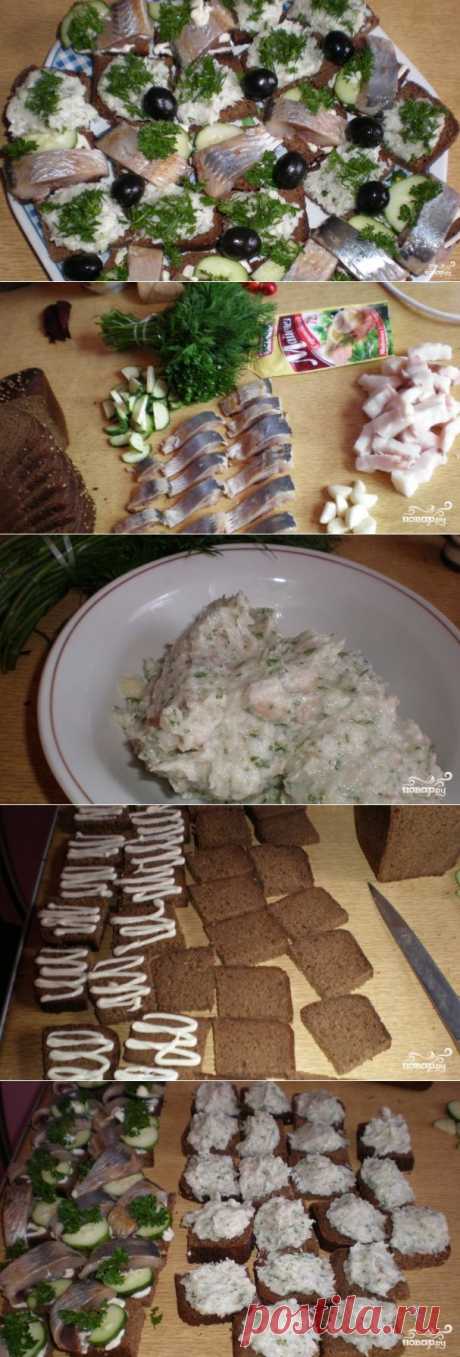 Бутерброды с салом - пошаговый кулинарный рецепт на Повар.ру