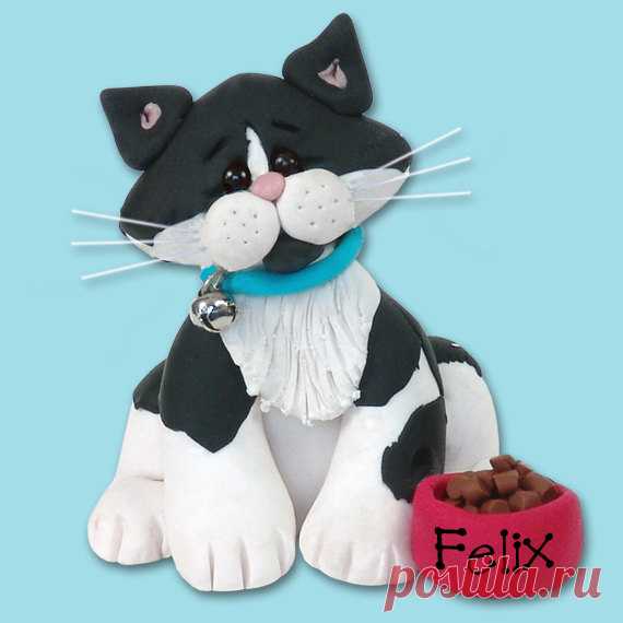 Black & White Tuxedo KITTY CAT HANDMADE от PersonalizedOrnament