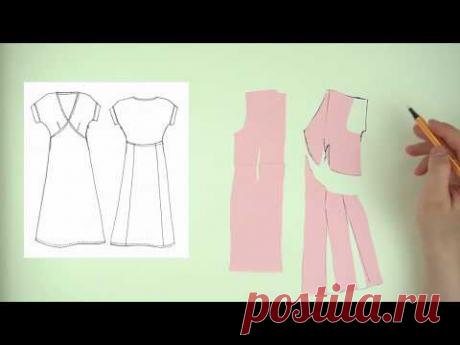 Моделирование платья с опущенными плечами и угловатым талиевым швом / Bespoked.ru