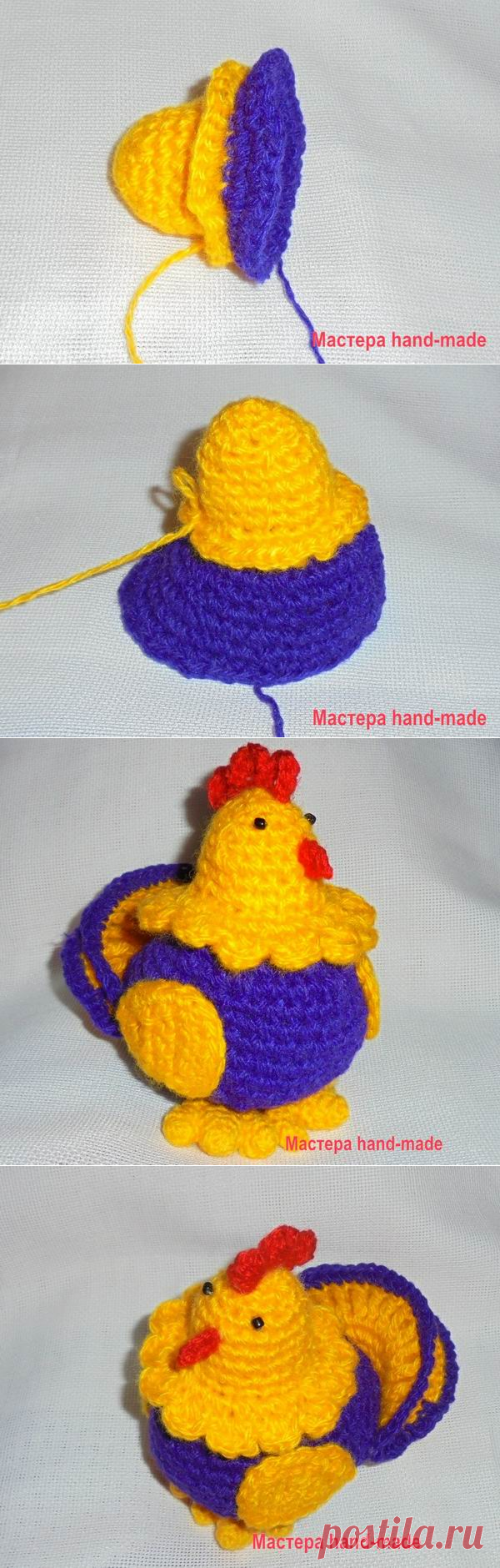 Как связать петушка крючком, мастер-класс с фото   Мастера hand-made