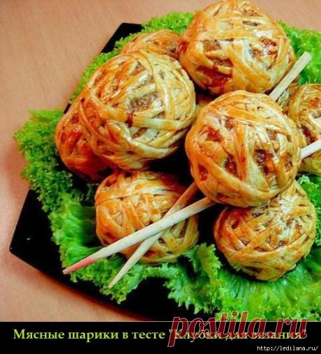 Мясные шарики в тесте «Клубки для вязания»