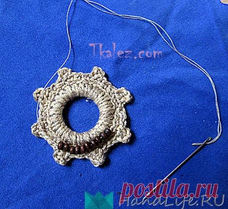 МК "Песчаное кружево", вышивка вязанных колец / Мое творчество - вязание
