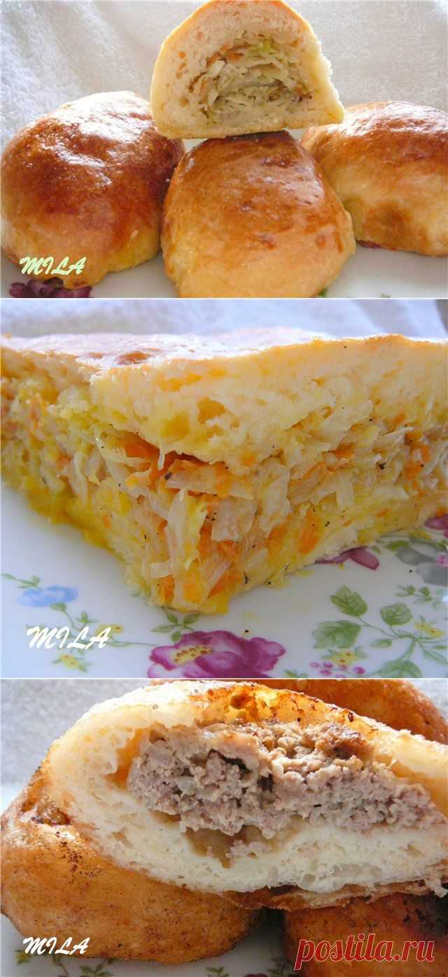Пирожки,пироги с капустой,беляши из обалденного теста!!!(Супер рецепт!!!))).