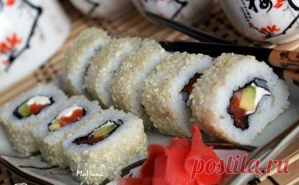 Как приготовить домашние роллы - рецепт, ингридиенты и фотографии