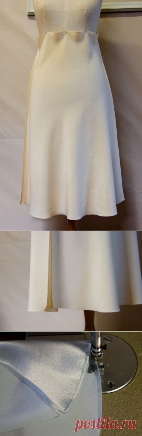 The Ruby Slip #5 – Sewing the Bias Skirt – pattern scissors cloth