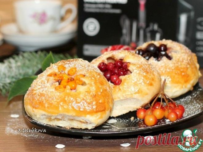Булочки на кефире с фруктовой начинкой Кулинарный рецепт