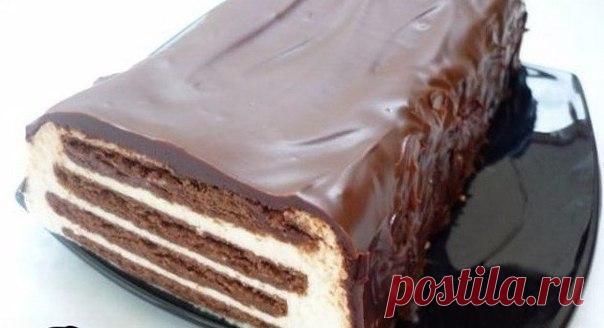 Тортик без выпечки "Полосатый"