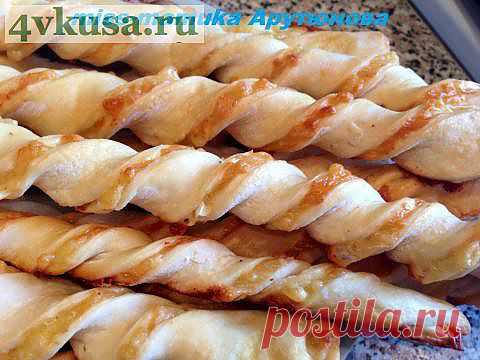 Слоеные спиральки с сыром | 4vkusa.ru
