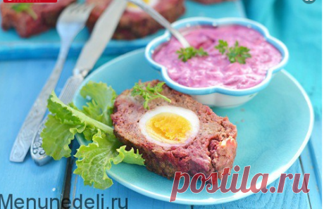 Мясной хлеб с яйцом и свеклой - рецепт с пошаговыми фото / Меню недели