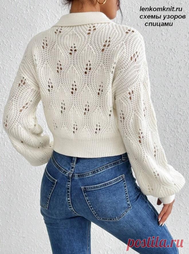 Листья на фоне резинки. Схема узора