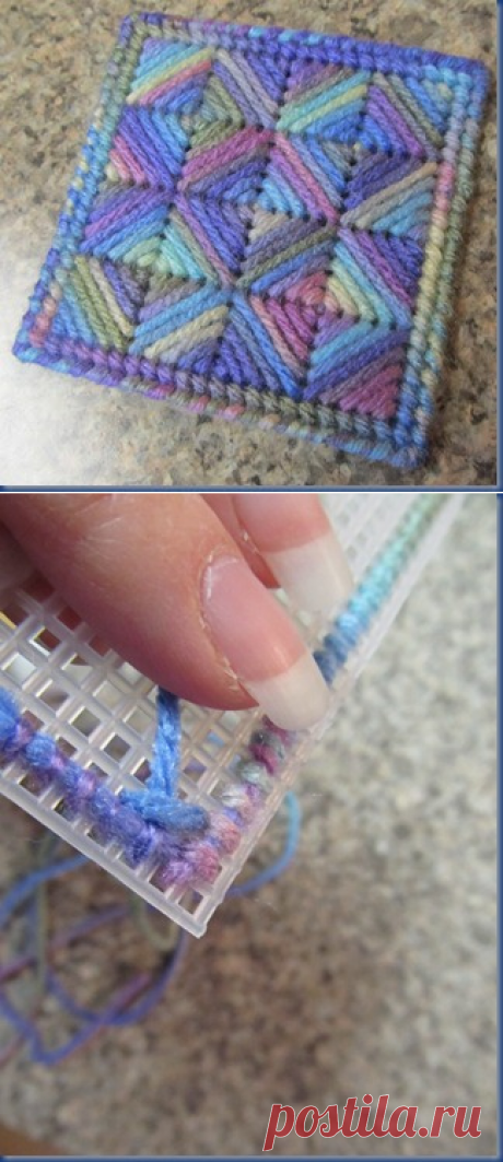 Homeschooling Hearts &amp; Minds: Kaleidoscope Needlepoint Coasters Tutorial