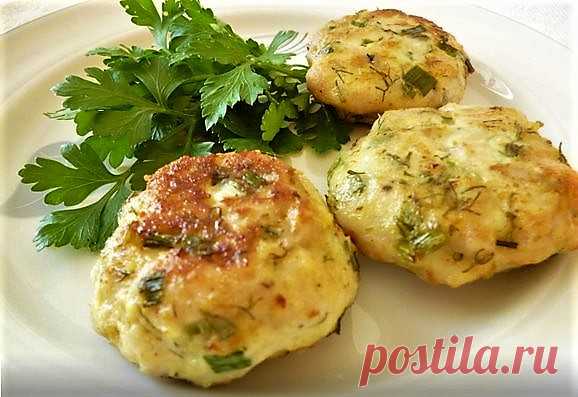 Куриные рубленые котлетки с творогом