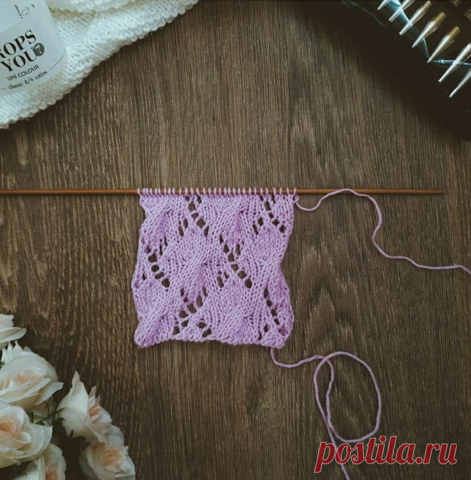 Ажурный узор. Крупные ажурные ромбы | Просто Мария | Яндекс Дзен