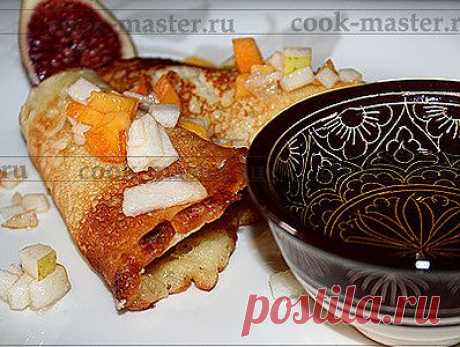 Блины традиционные с инжиром и медом - рецепт приготовления с фото / COOK-MASTER.RU