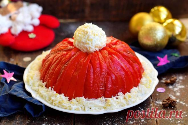 Салат Шапка Деда Мороза