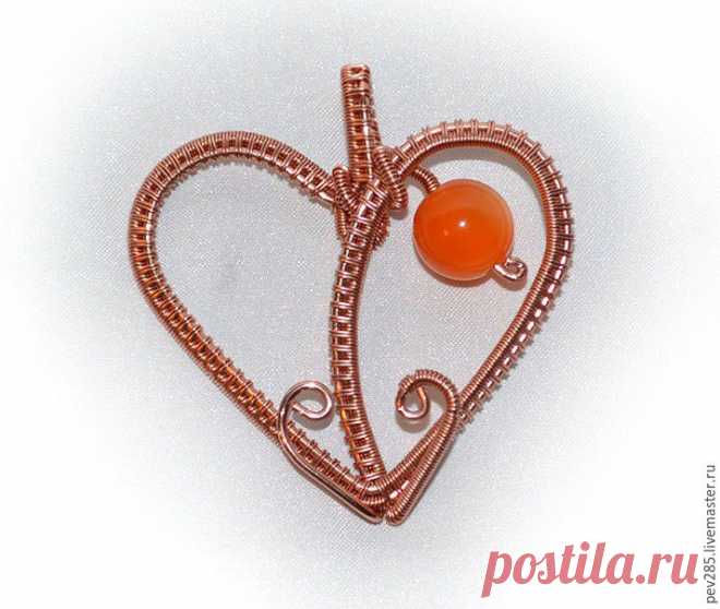 ​Делаем подвеску-сердечко из проволоки в технике Wire Wrap — DIYIdeas