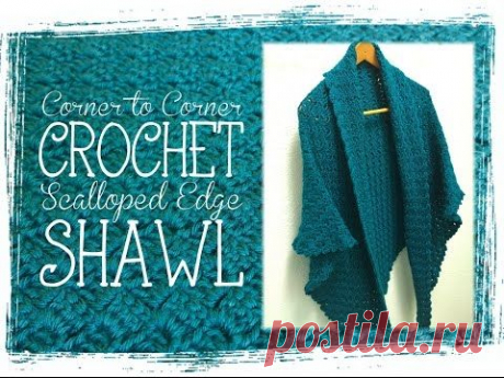 Corner to Corner Crochet Triangle Shawl