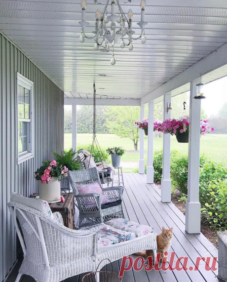 Интерьер веранды в стиле Кантри