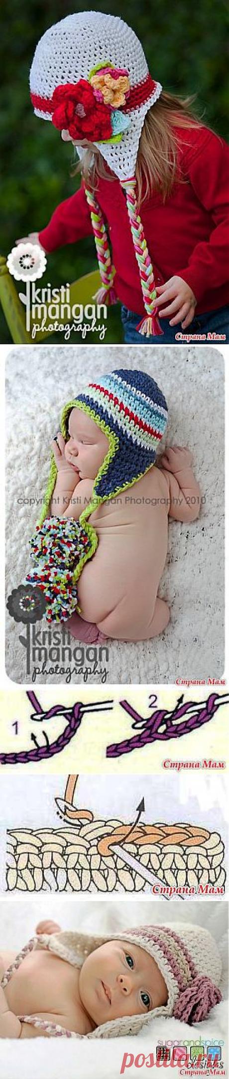 Шапочка с закрытыми ушками.М.К.интернет.