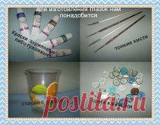 рисуем глазки на стекляшках, МК от Татьяны Скрип