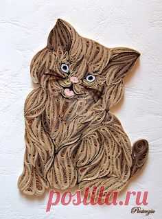 Quilled cat by pinterzsu on DeviantArt