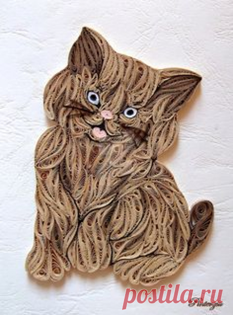 Quilled cat by pinterzsu on DeviantArt